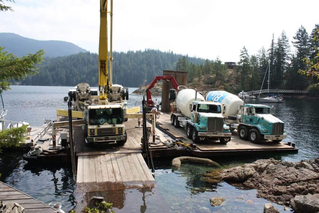 delivery of lindal post and beam homes island