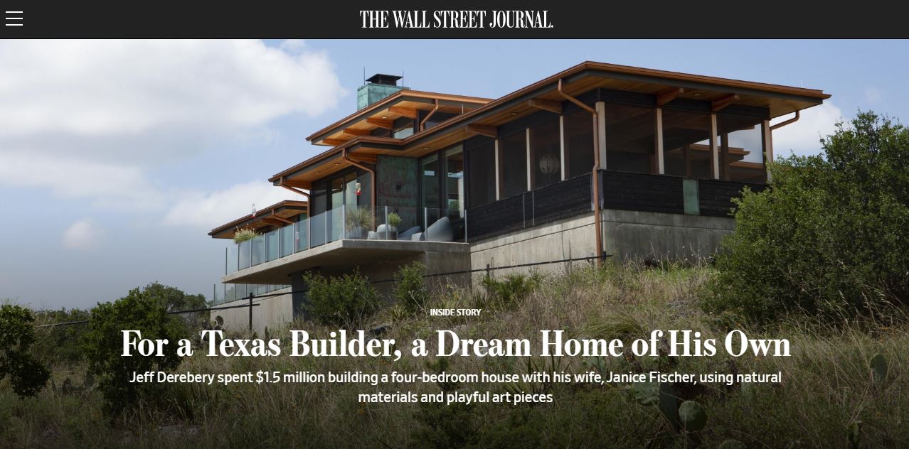 cover image Lindal Cedar Homes in the Wall Street Journal