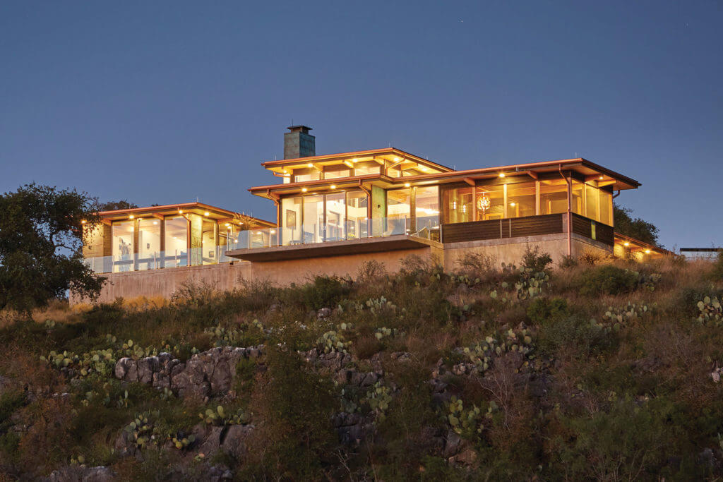 modern post and beam home 