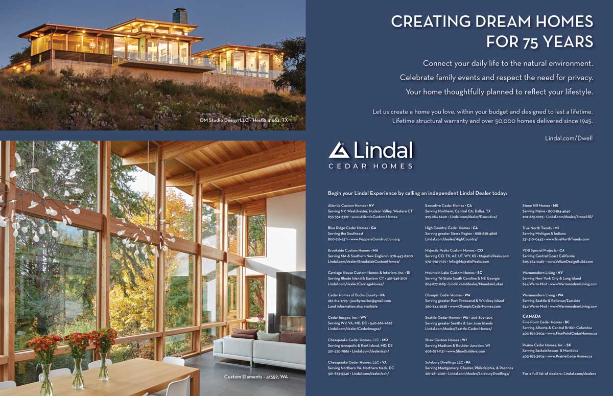 Dwell ad Lindal Cedar Homes Sep 2020