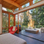 41352 Elements Contemporary house bedroom to outside