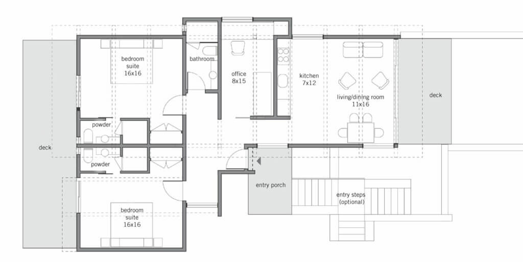spruce small home floor plan