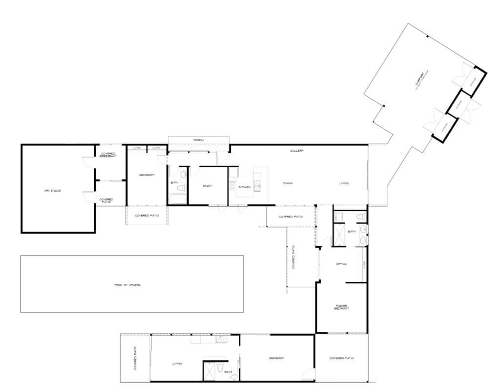 Desert Modern Luxury Home Floor Plan 41350