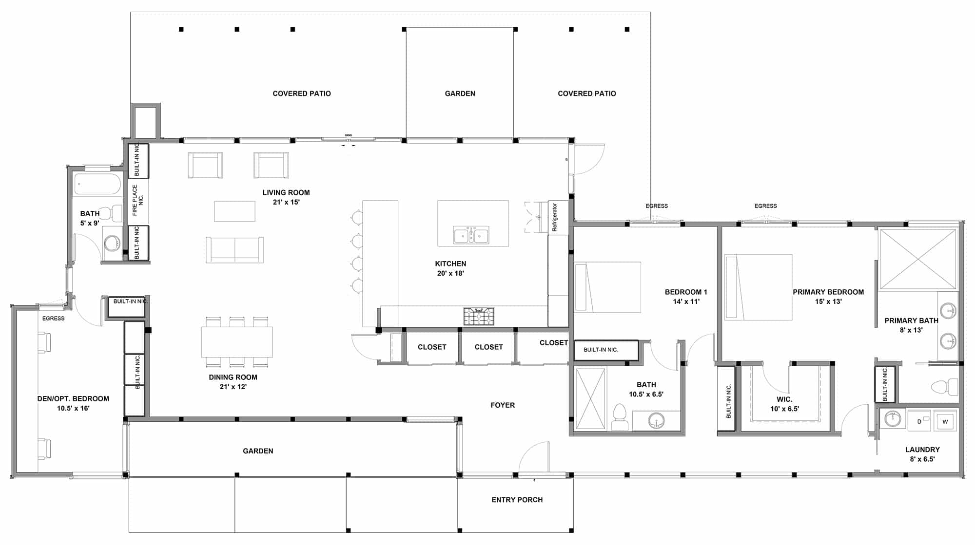 Lakefront Home Design Floor Plan