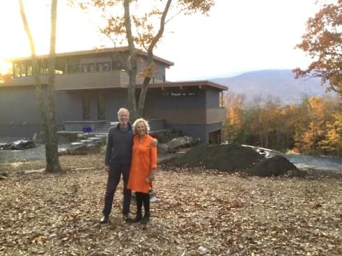 The Ericksons outside their new Lindal home.